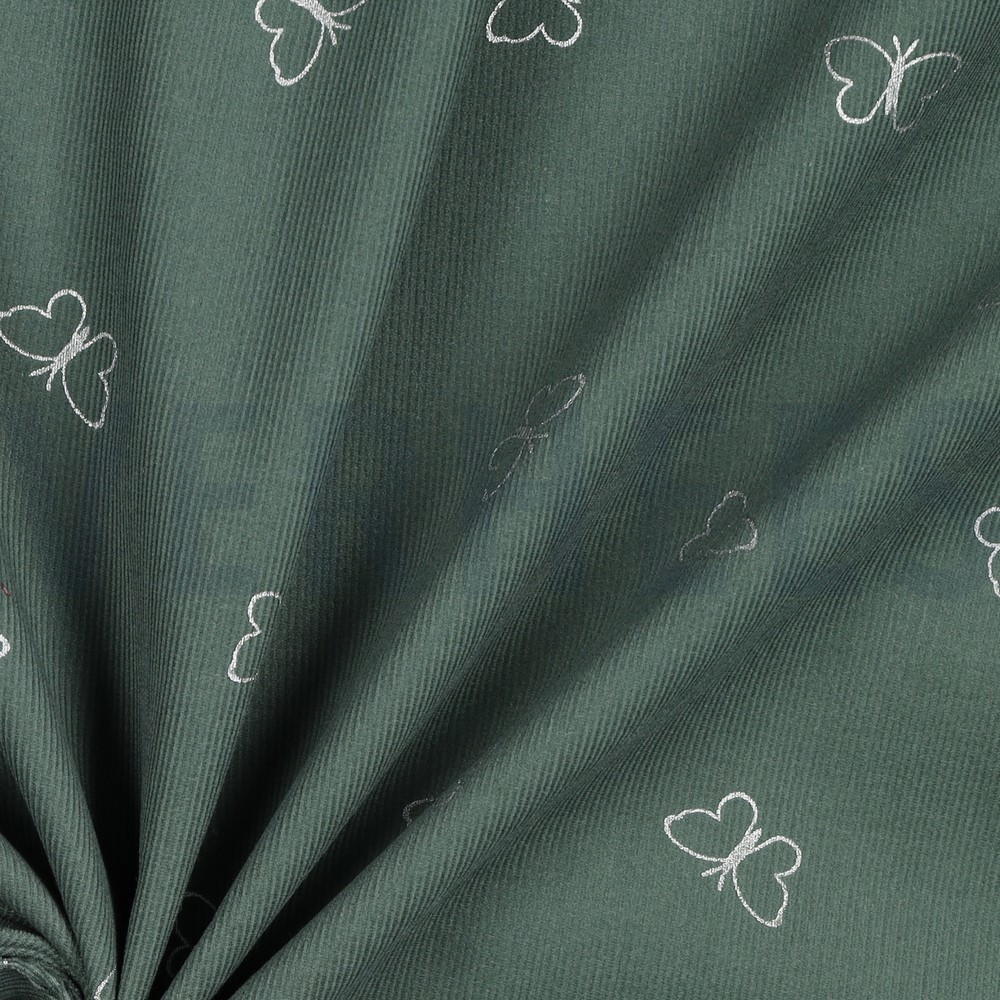 CORDUROY BABYRIB GLITTER VLINDERS SALIEGROEN #7