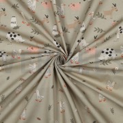 FINE POPLIN GOTS FARM ANIMALS SAGE (thumbnail) #3