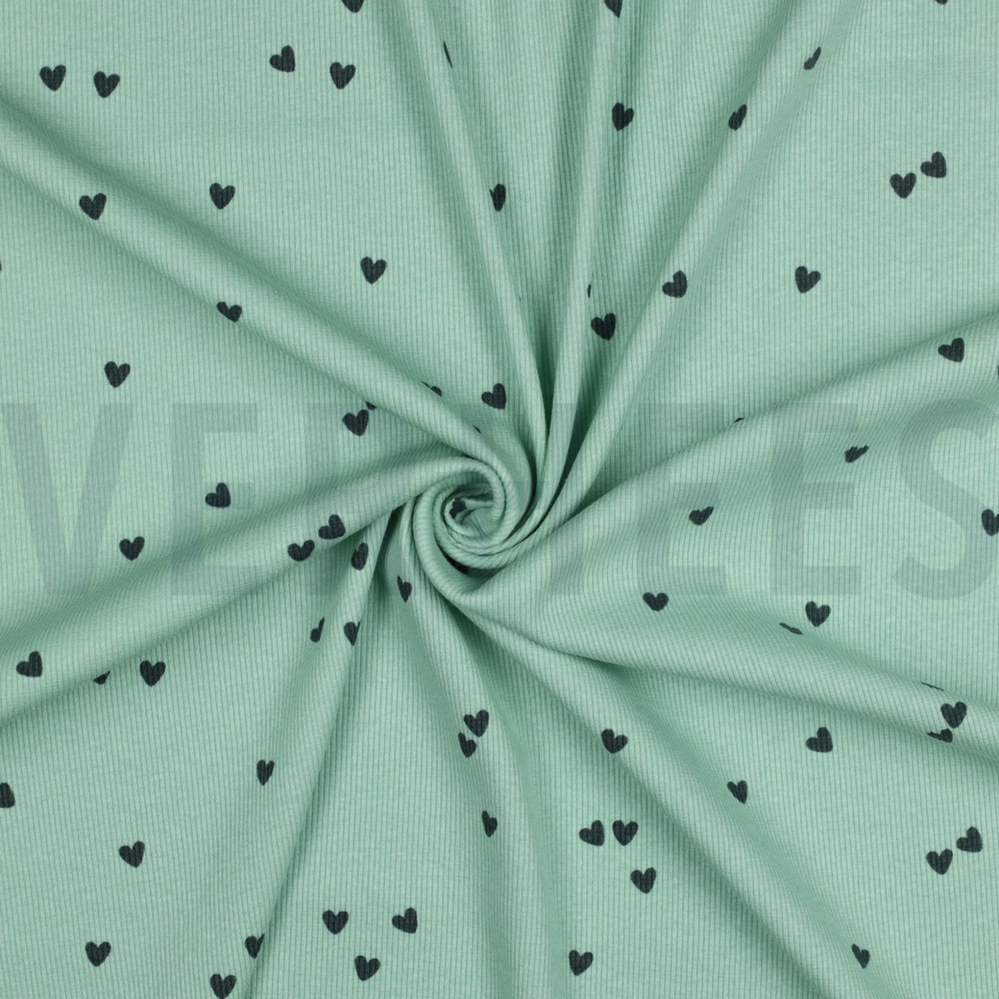 JERSEY CÔTELÉ COEURS SAUGE (high resolution) #3