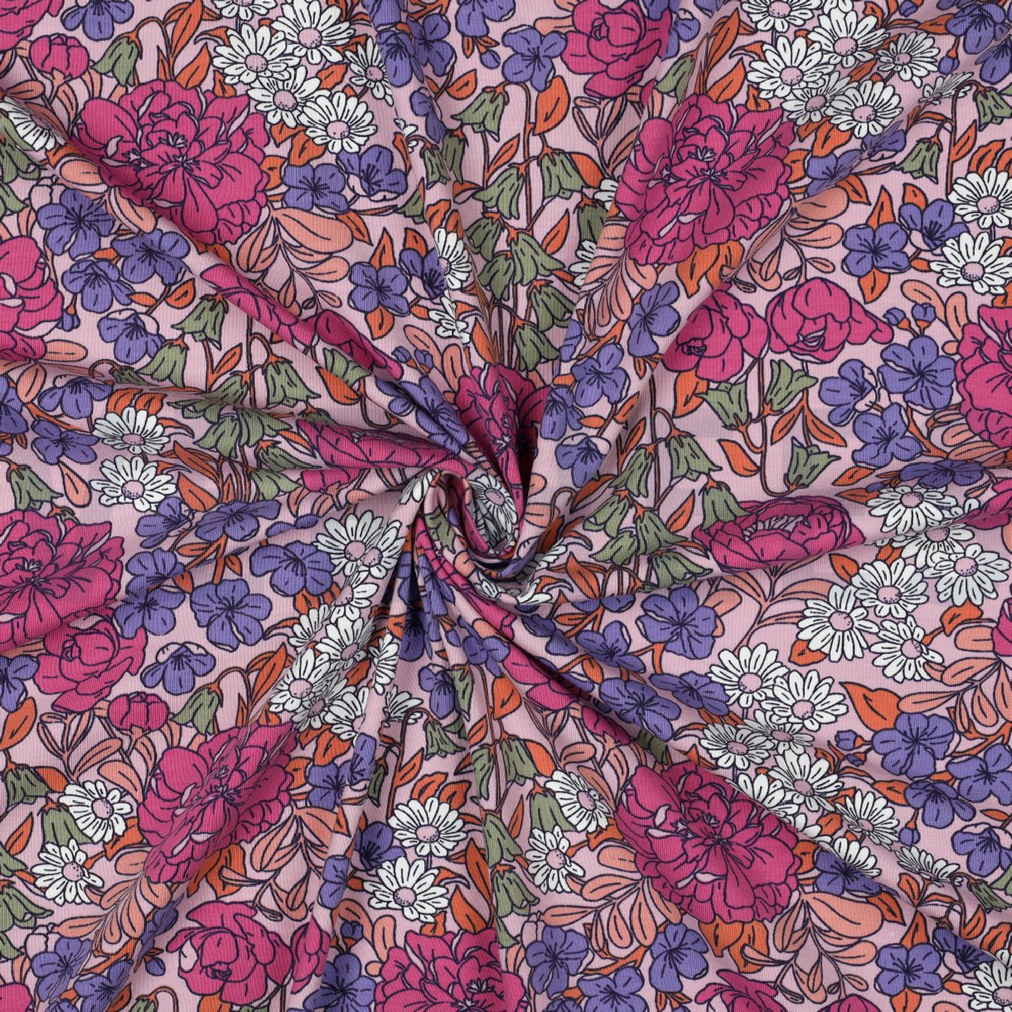 JERSEY FLOWERS ROSE (high resolution) #3