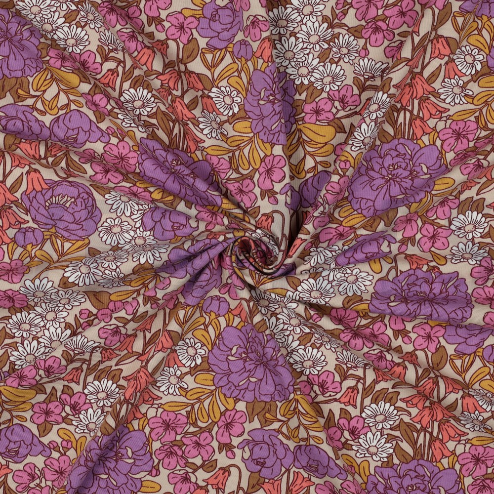 JERSEY BLUMEN BEIGE #7