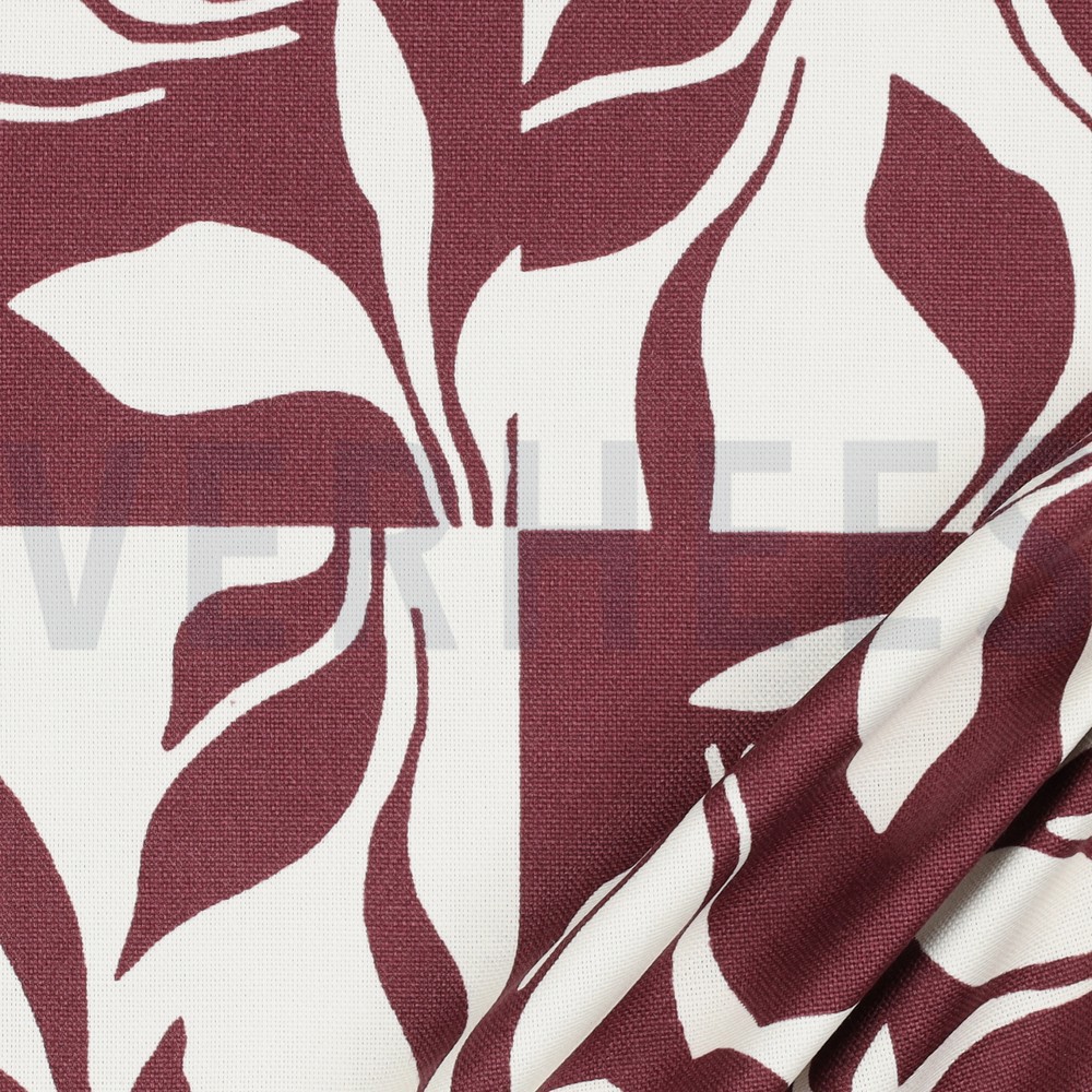 TOILE DÉCORATION FEUILLES ABSTRAITES BAIE #7