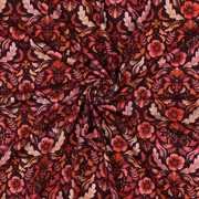JERSEY DIGITAL FLOWERS DARK RED (thumbnail) #3