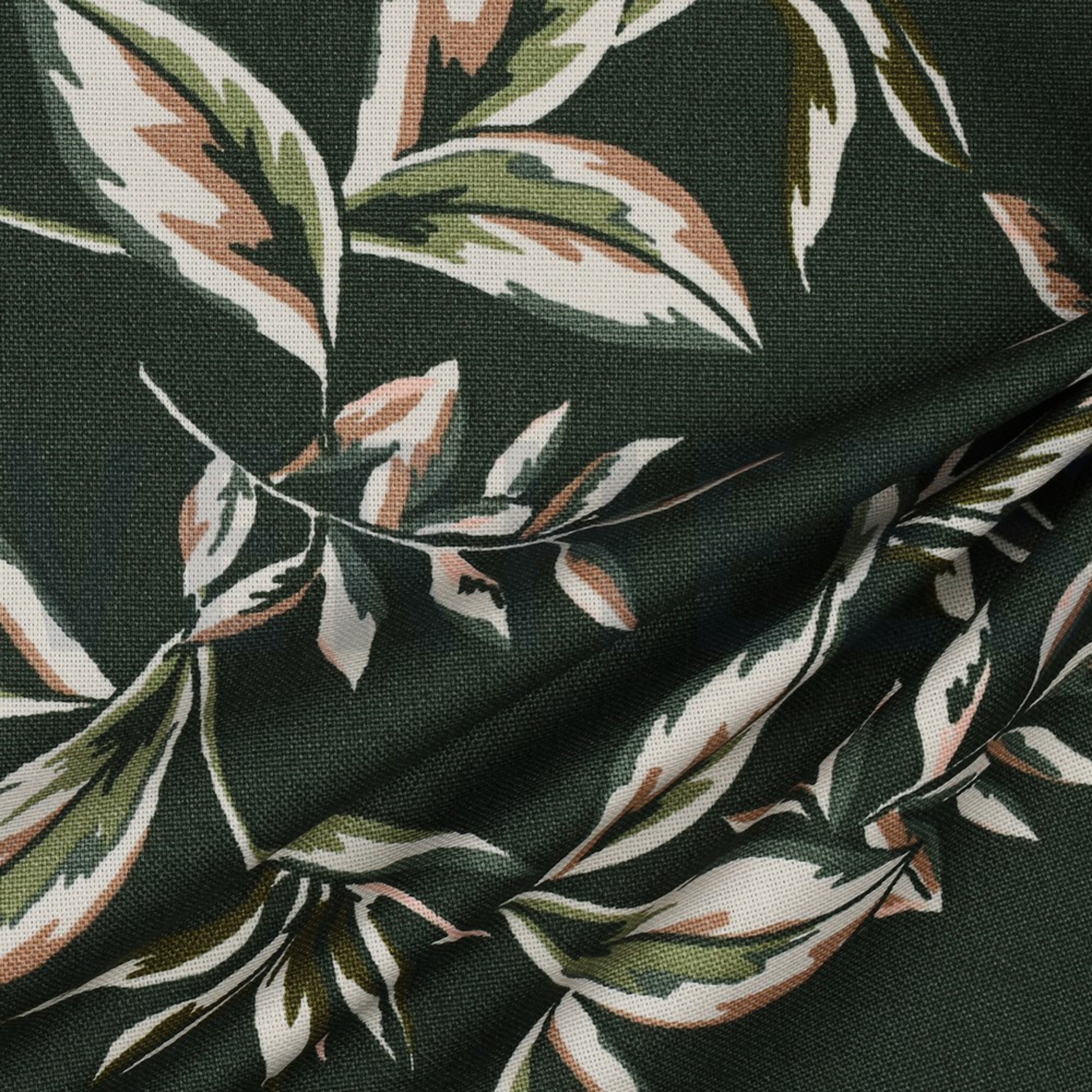 CANVAS BLADEREN DONKERGROEN (high resolution) #3