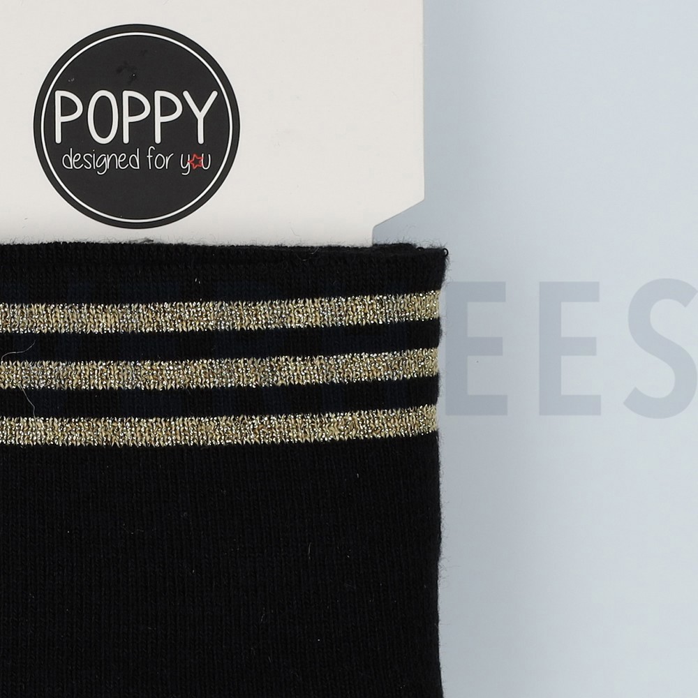 CUFFS BORD- CÔTES LUREX 7CM BLACK/GOLD #7