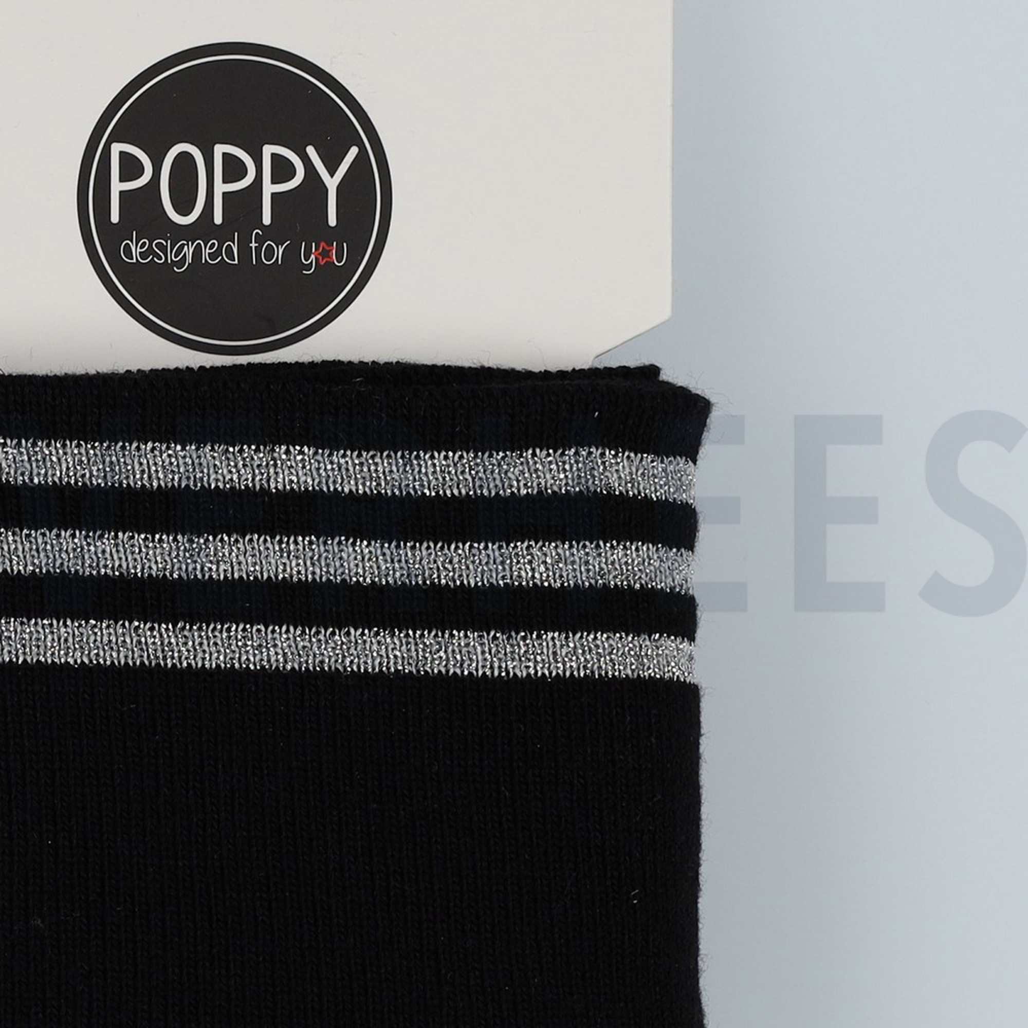 CUFFS LUREX 7CM ZWART ZILVER (high resolution) #3