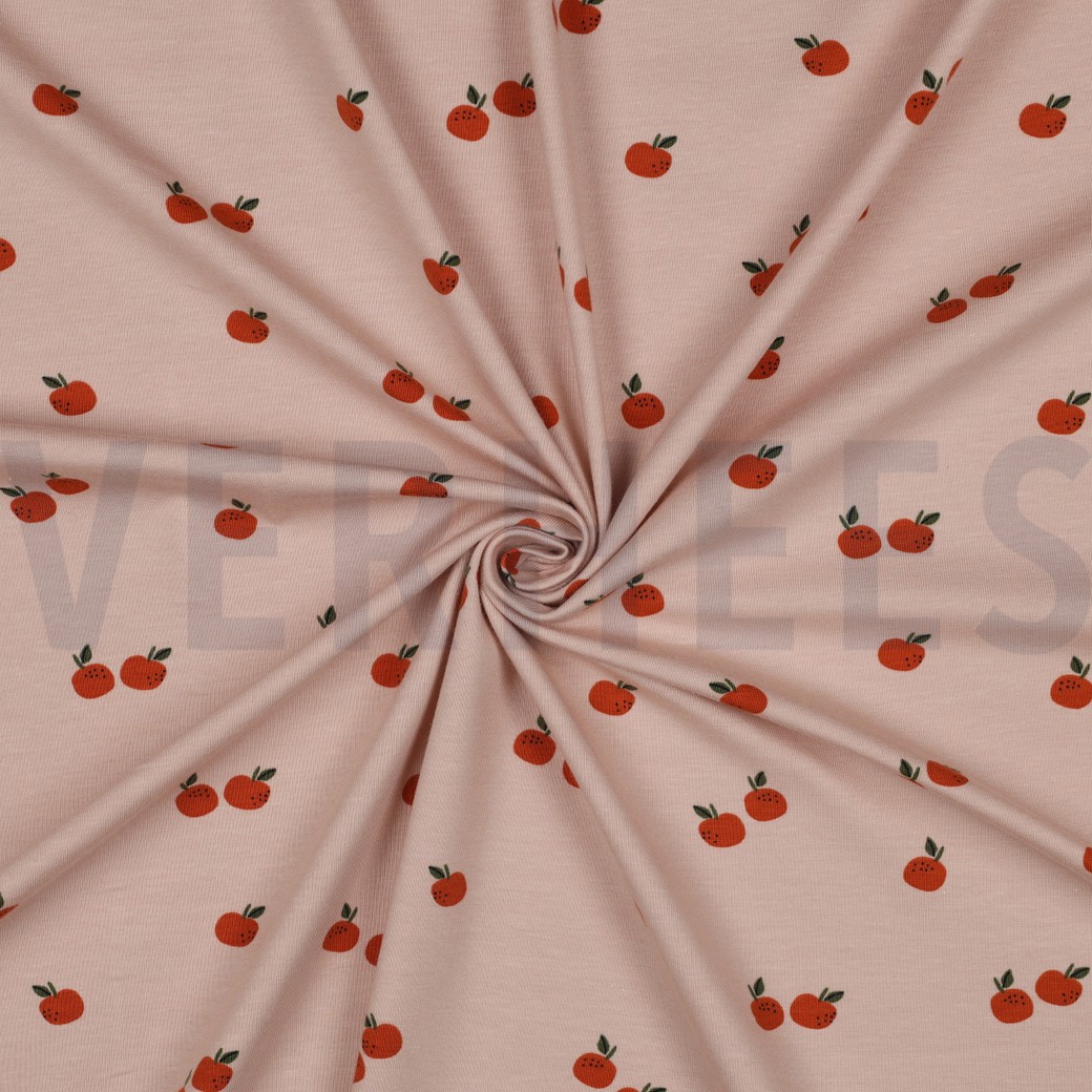 JERSEY GOTS FRUITS LIGHT MAUVE #7