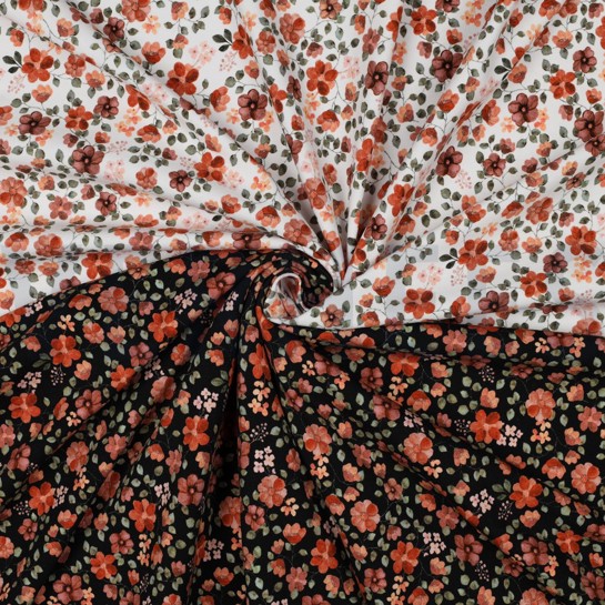 JERSEY GOTS DIGITAL BLUMEN SCHWARZ #7