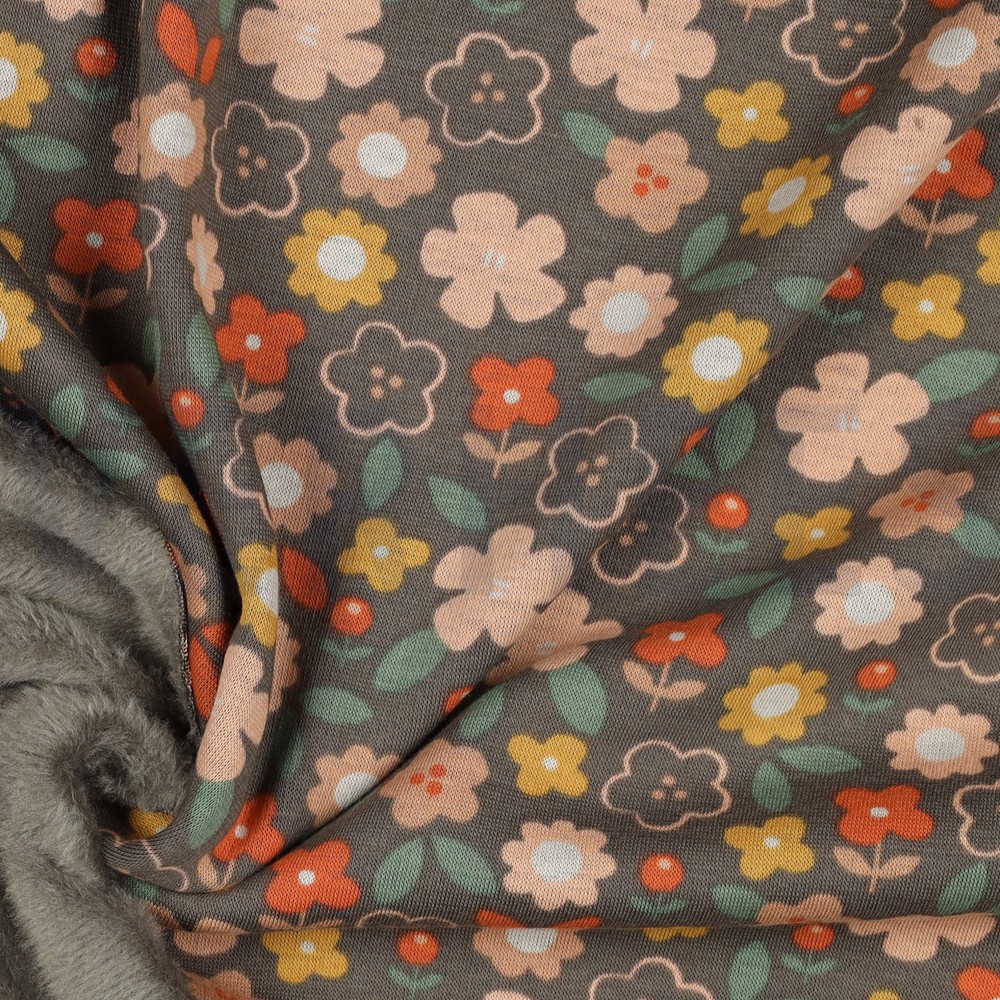 PURRING FUR FLOWERS TAUPE #7