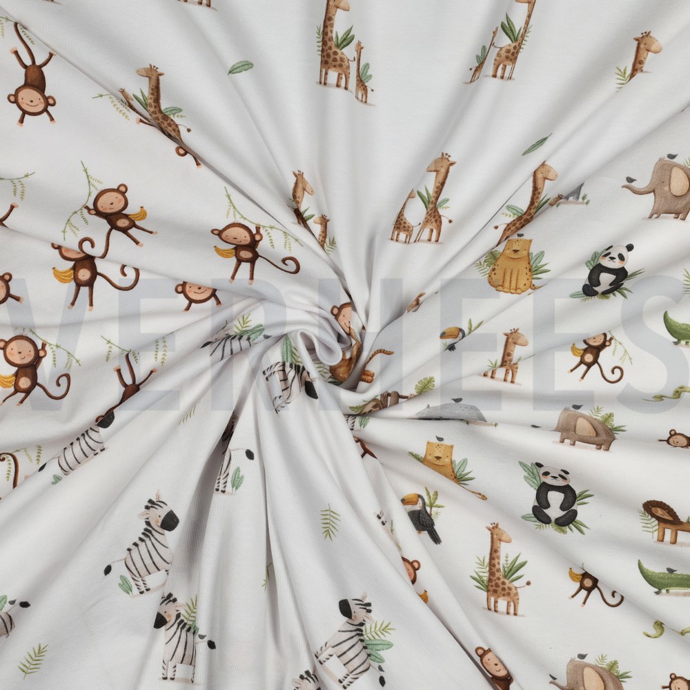 JERSEY GOTS DIGITAL ANIMAUX BLANC #7
