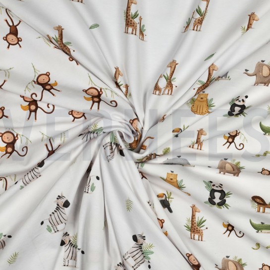 JERSEY GOTS DIGITAL ANIMALS WHITE #7