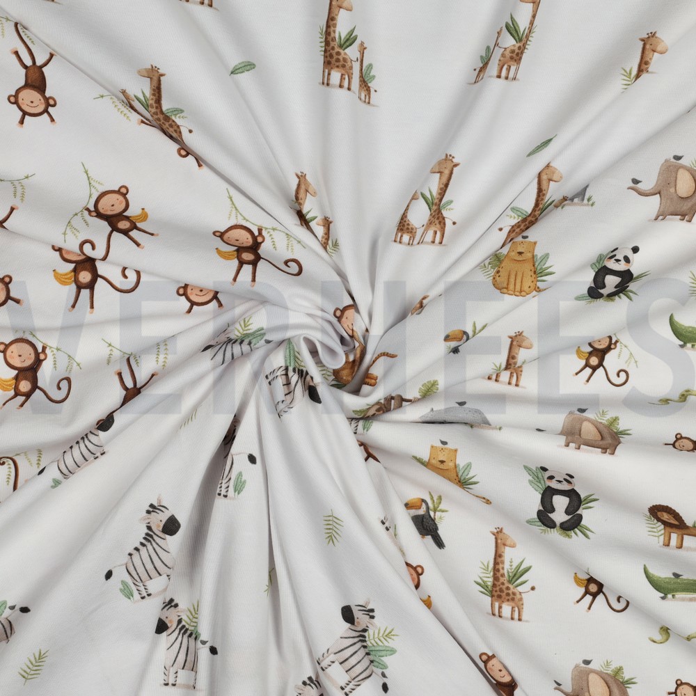 JERSEY GOTS DIGITAL ANIMALS WHITE #7