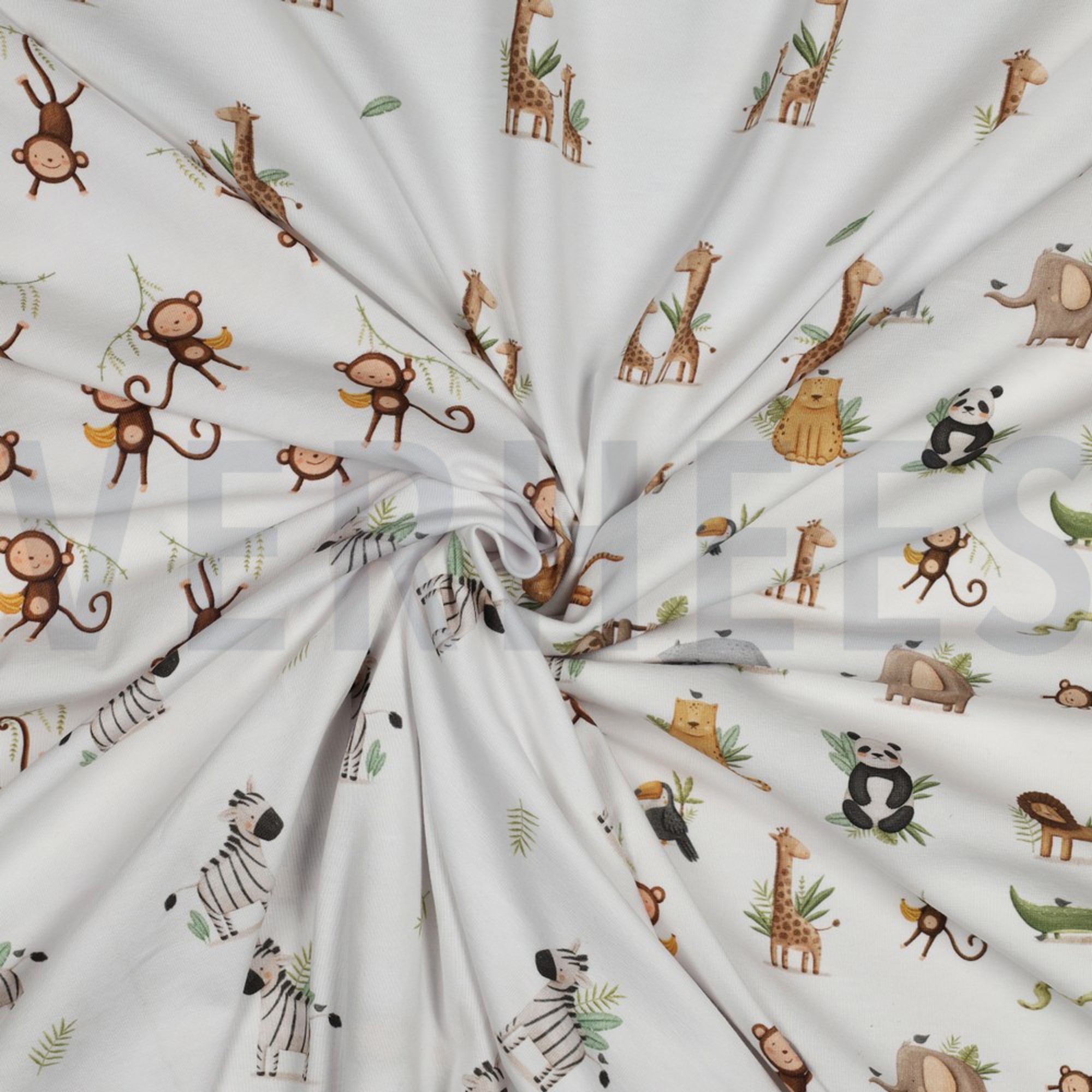 JERSEY GOTS DIGITAL ANIMALS WHITE (high resolution) #3