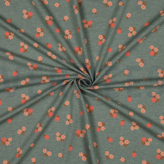 JERSEY MELANGE BLOEMEN DONKER MINT #7