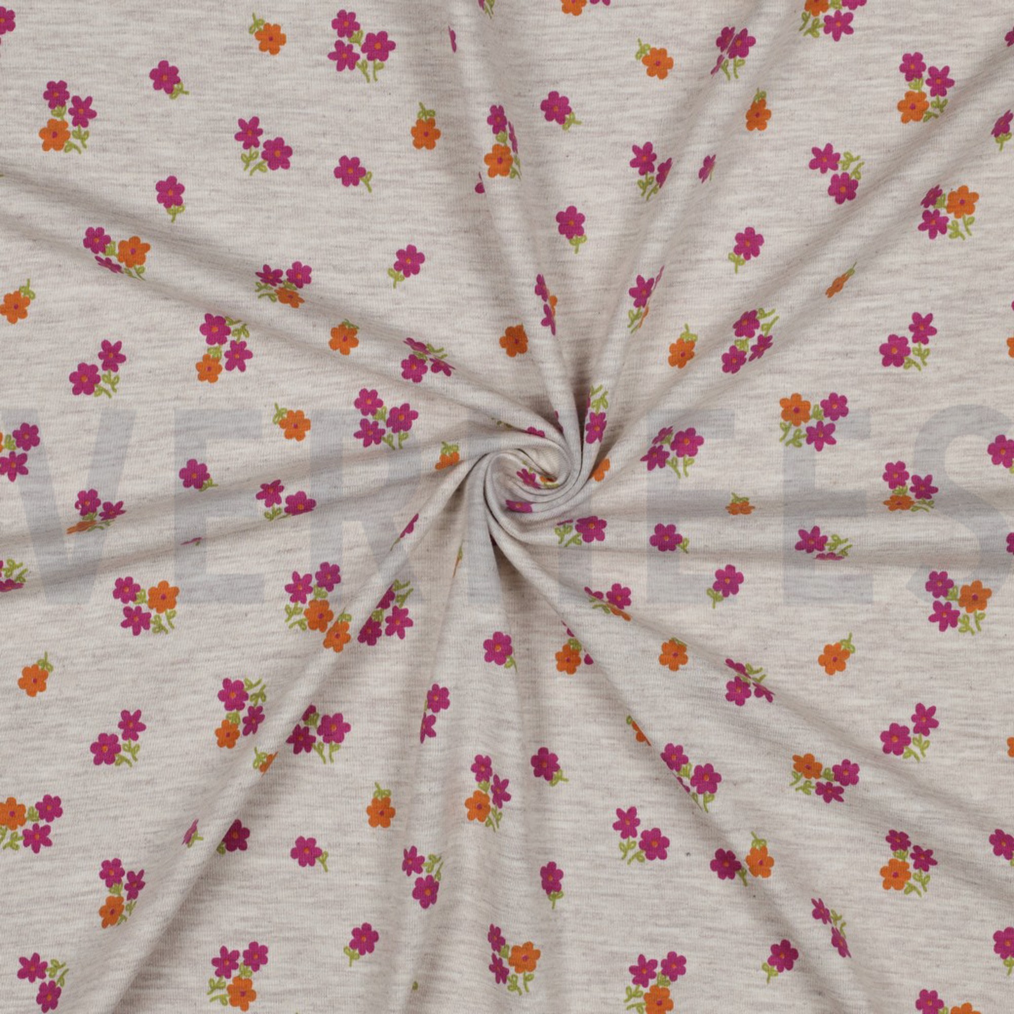 JERSEY MÉLANGE FLEURS SABLE CLAIR (high resolution) #3