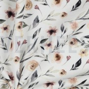 WAFFLE JERSEY DIGITAL FLOWERS WHITE (thumbnail) #3