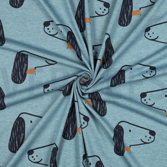 JERSEY MÉLANGE CHIENS BLEU FUMÉE #7