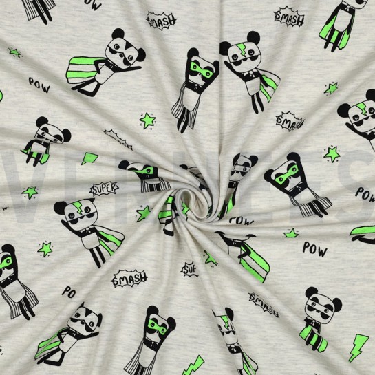 JERSEY MÉLANGE NEON SUPER HÉROS ÉCRU #7