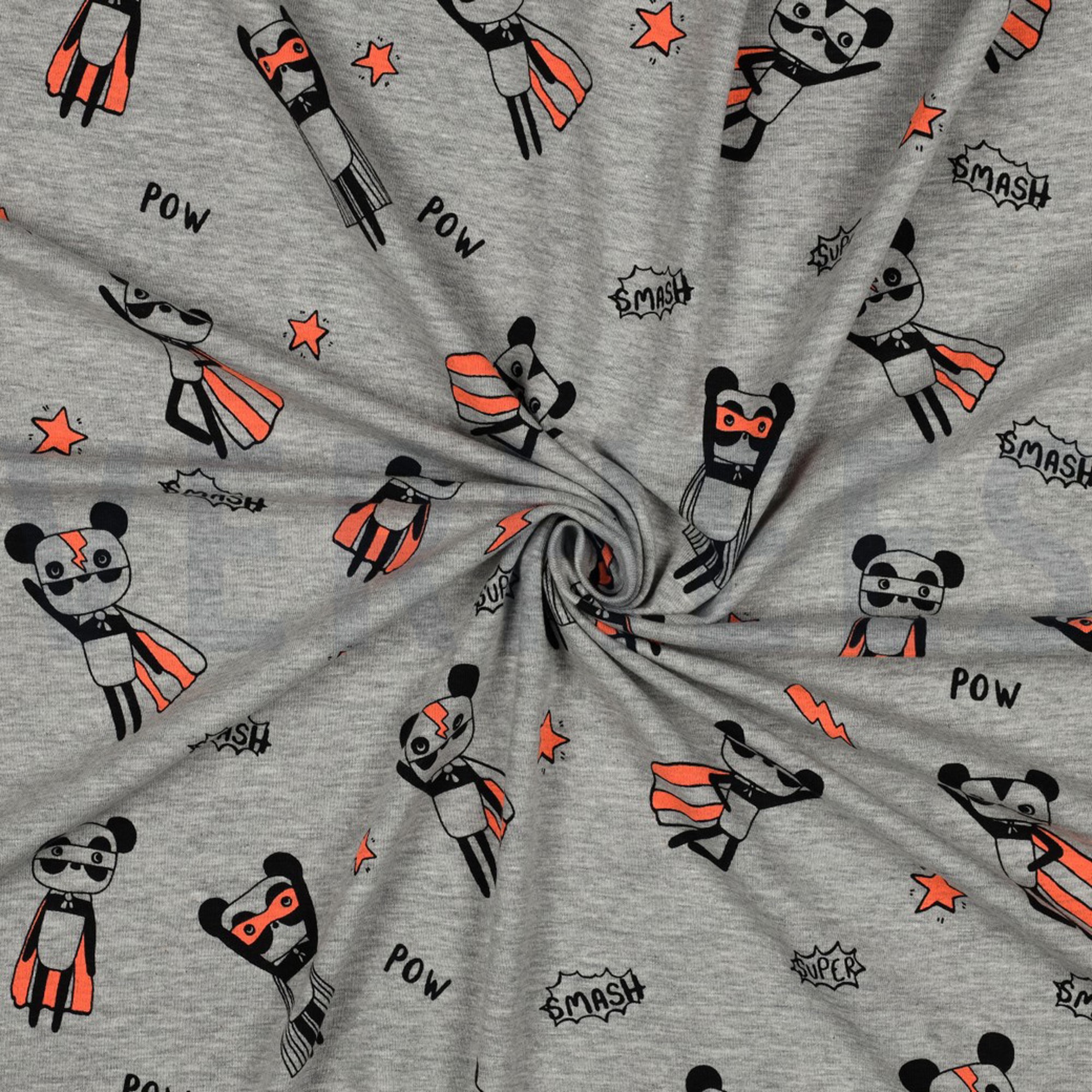 JERSEY MELANGE NEON SUPERHELDEN LICHTGRIJS (high resolution) #3