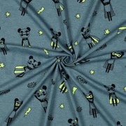 JERSEY MÉLANGE NEON SUPER HÉROS BLEU FUMÉE (thumbnail) #3