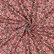 FRENCH TERRY DIGITAL FLOWERS BEIGE (thumbnail) #3