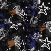 FRENCH TERRY DIGITAAL GRAFFITI ZWART (thumbnail) #3