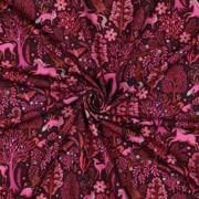 FRENCH TERRY DIGITAAL BOSDIEREN BORDEAUXROOD (thumbnail) #3