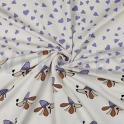 FRENCH TERRY DOGS AND HEARTS OFF WHITE (thumbnail) #3