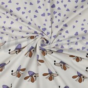 FRENCH TERRY CHIENS ET CŒURS BLANC CASSÉ (thumbnail) #3