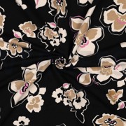 FRENCH TERRY FLOWERS BLACK (thumbnail) #3