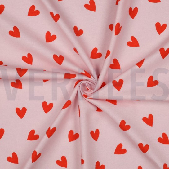 FLANELL HERZEN ROSA #7