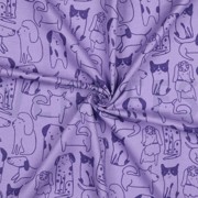 FLANELLE CHIENS VIOLET (thumbnail) #3