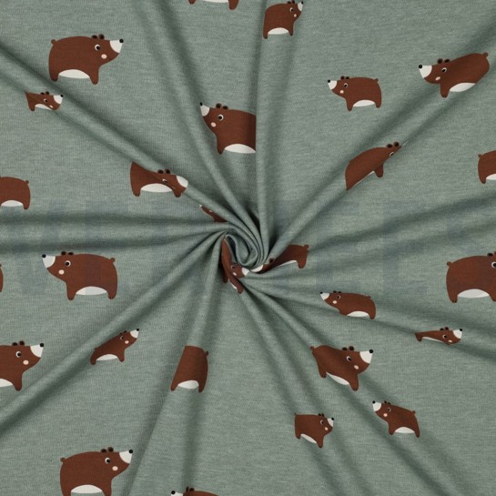 JERSEY MÉLANGE OURS MENTHE FONCÉ #7