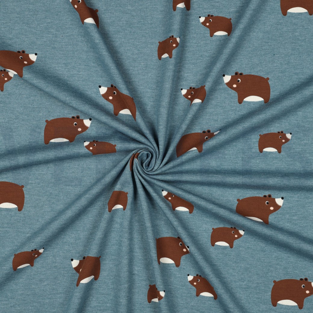JERSEY MELANGE BEARS SMOKE BLUE #7