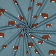 JERSEY MELANGE BEREN ROOKBLAUW (thumbnail) #3