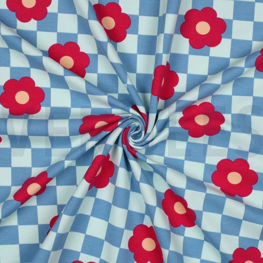 SOFT SWEAT FLOWERS BLUE #7