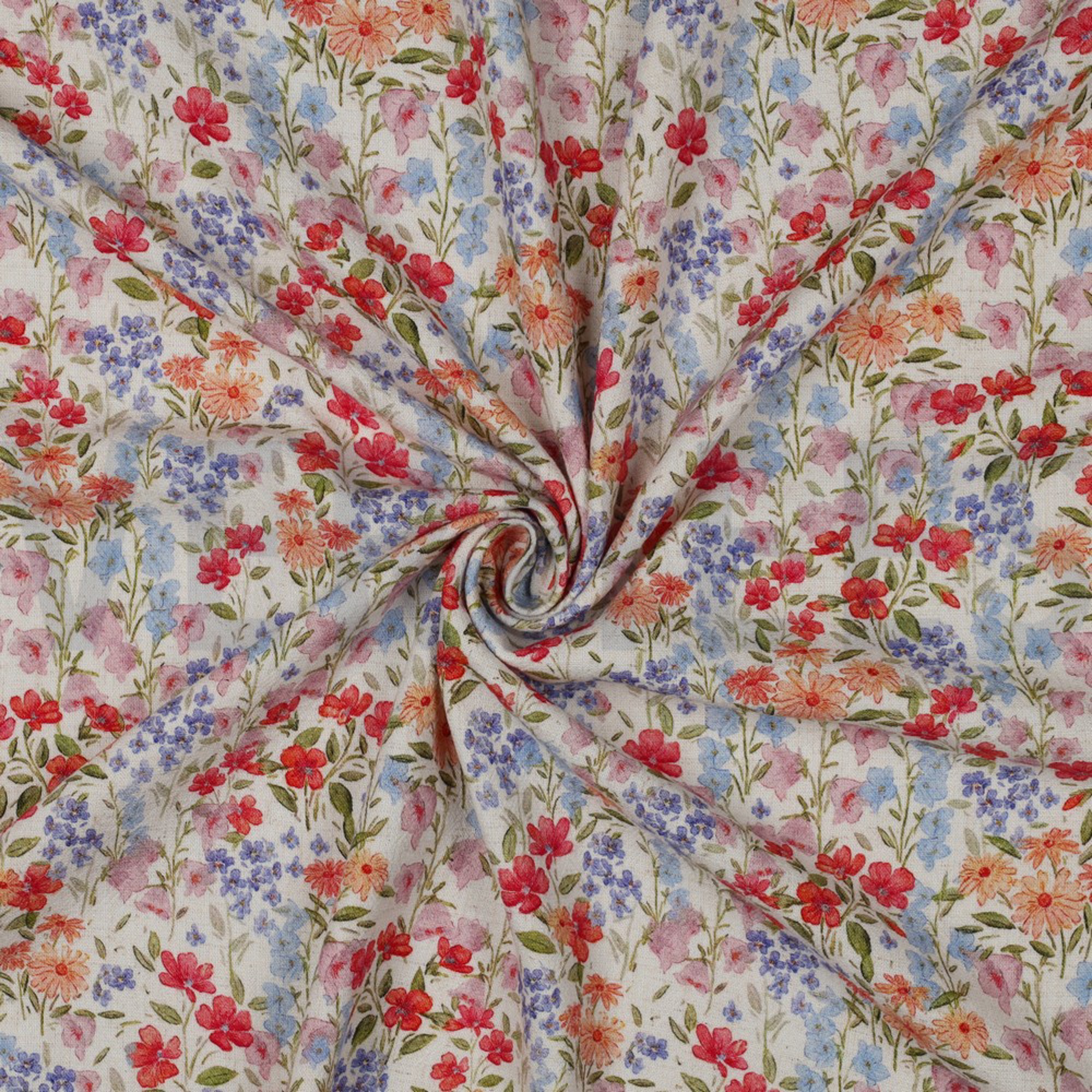 LINNEN VISCOSE CREPE DIGITAAL BLOEMEN GEBROKEN WIT (high resolution) #3