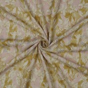 LIN VISCOSE CRÊPE DIGITAL FLEURS OCRE (thumbnail) #3