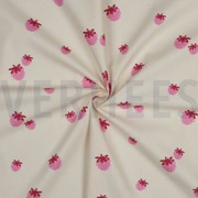 BAUMWOLLE POPELINE GOTS NATURAL BEEREN NATUR/FUCHSIA (thumbnail) #3