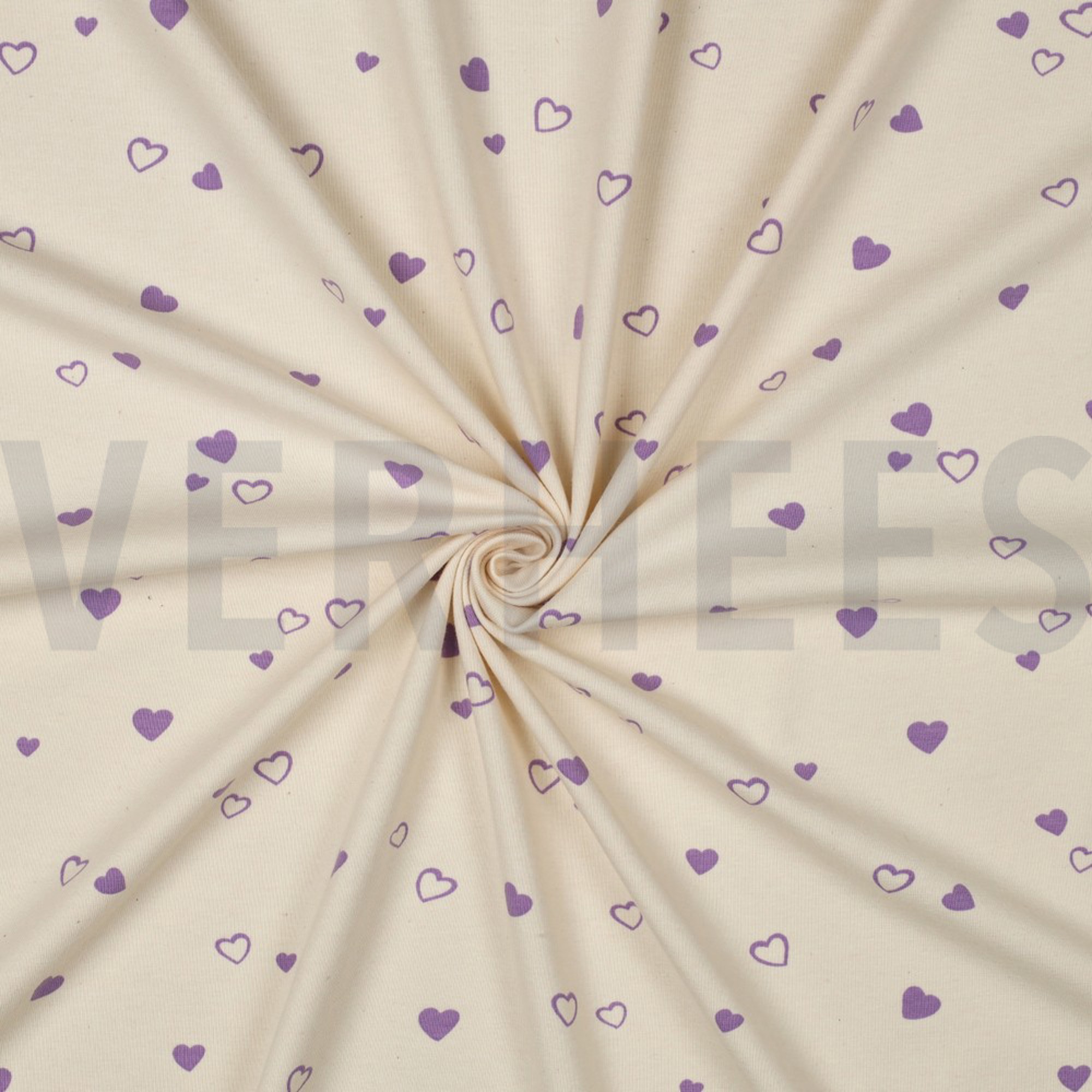 JERSEY GOTS NATURAL HEARTS NATURAL/LILAC (high resolution) #3