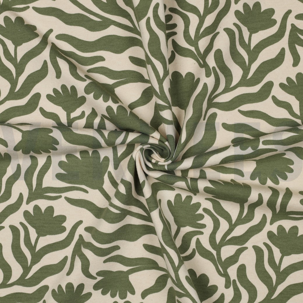 SWEAT NATURAL FLOWERS ARMY GREEN #7