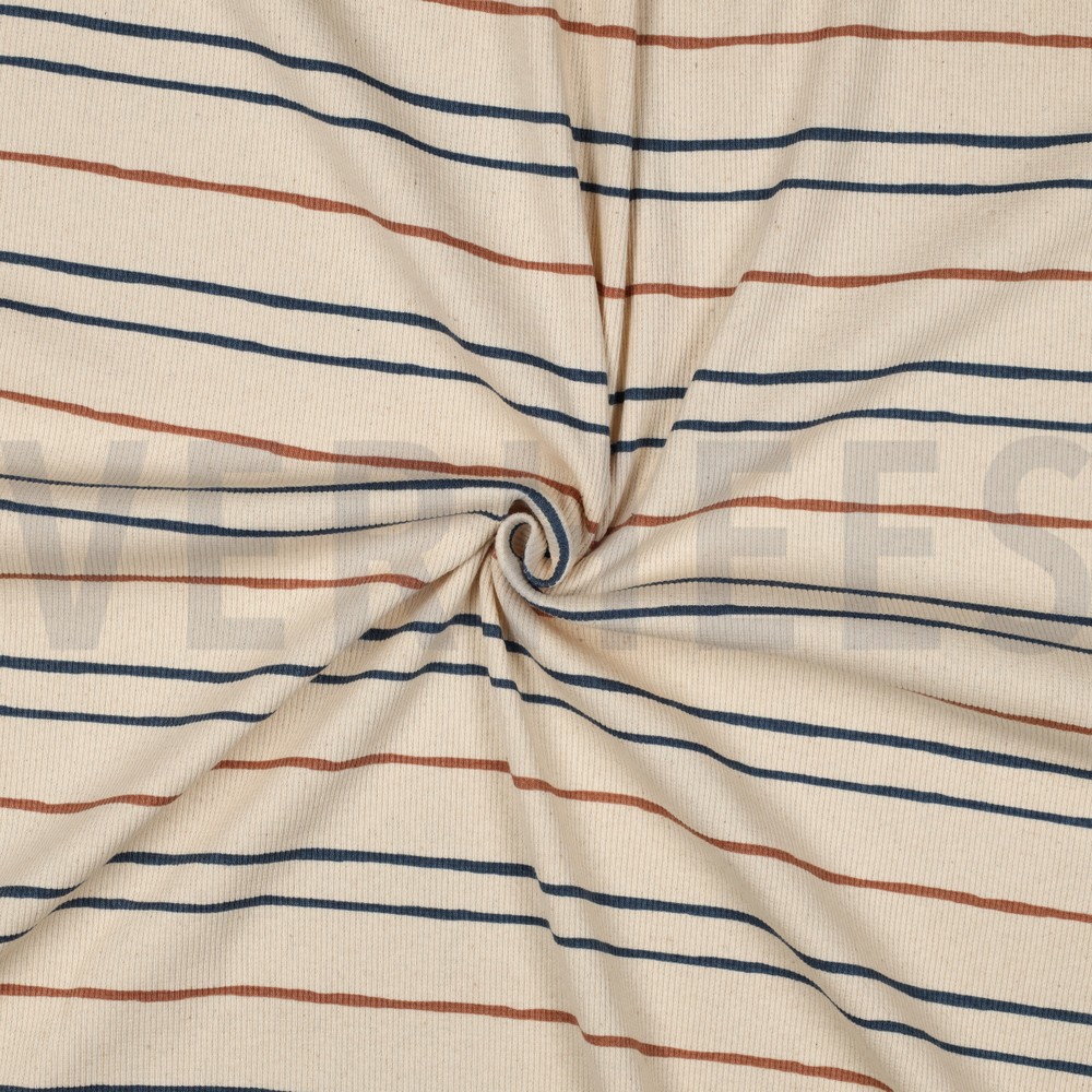 RIB JERSEY GOTS NATURAL STRIPES NATURAL #7