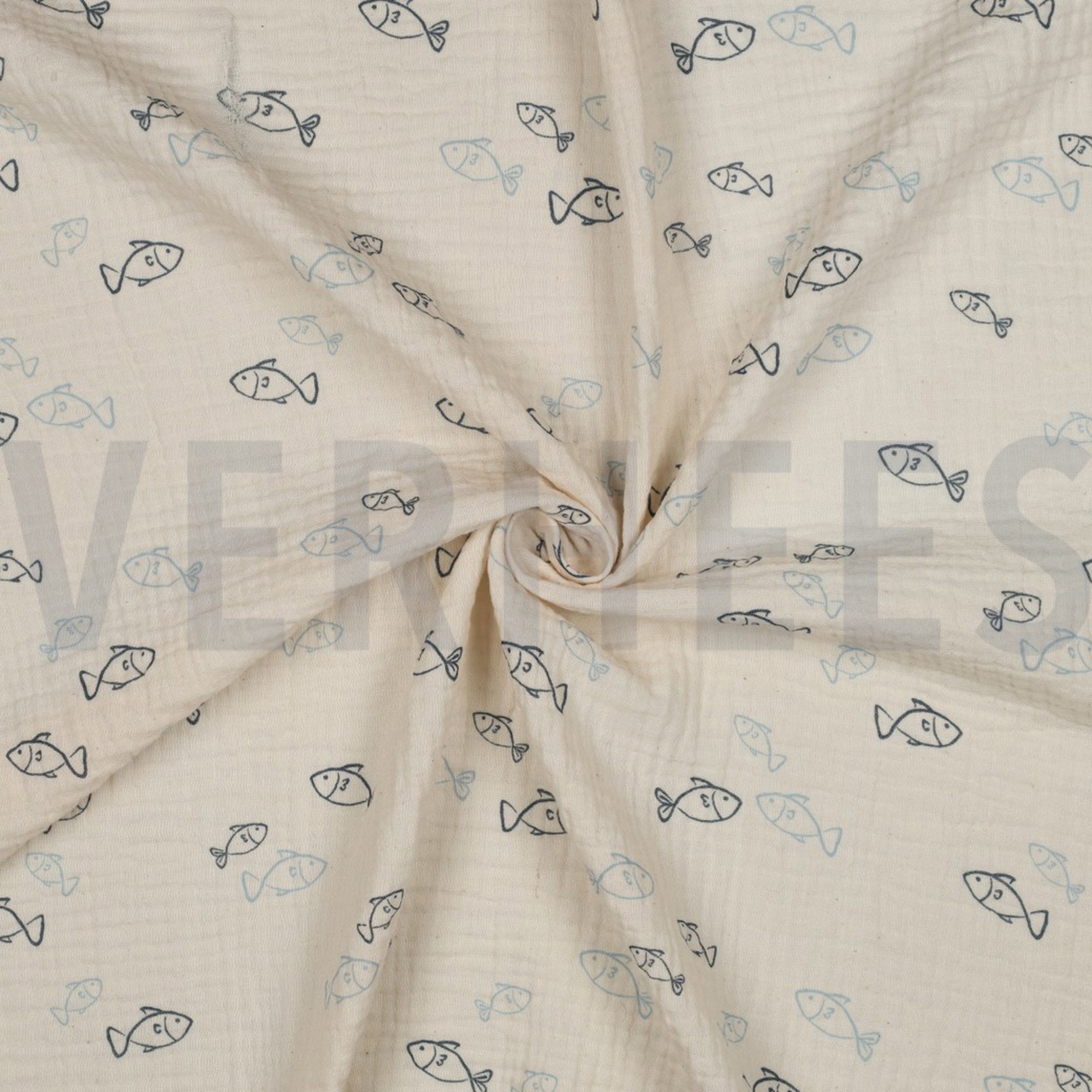 DOUBLE GAUZE GOTS NATURAL FISH NATURAL (high resolution) #3