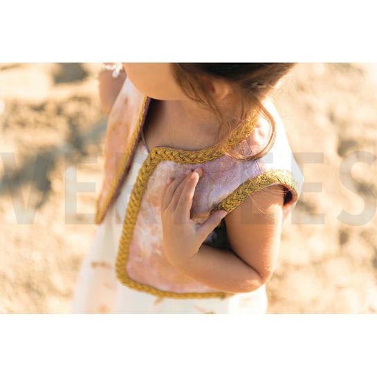 CANVAS DIGITAL MARBLE SALMON/GOLD #7