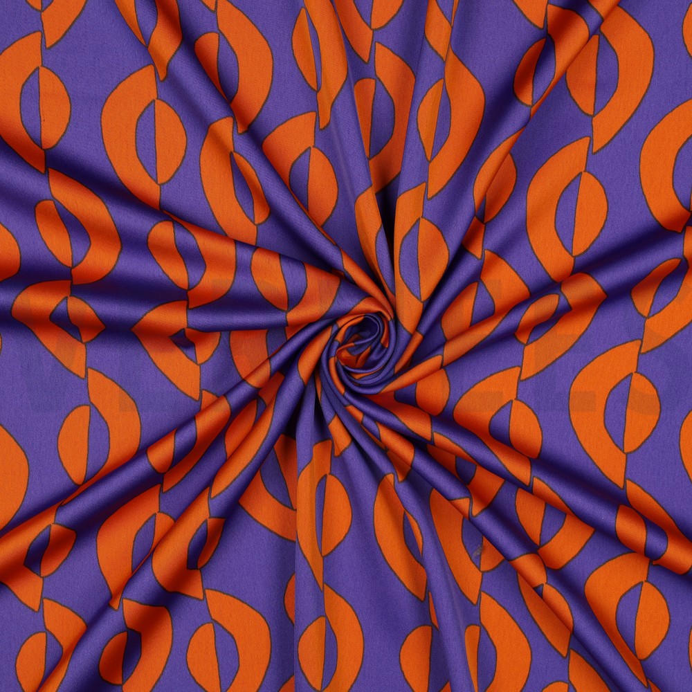 ROYAL MICRO SATIN GEOMETRIC PURPLE #7