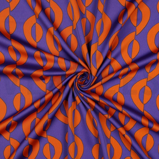 ROYAL MICRO SATIN GEOMETRIC PURPLE #7