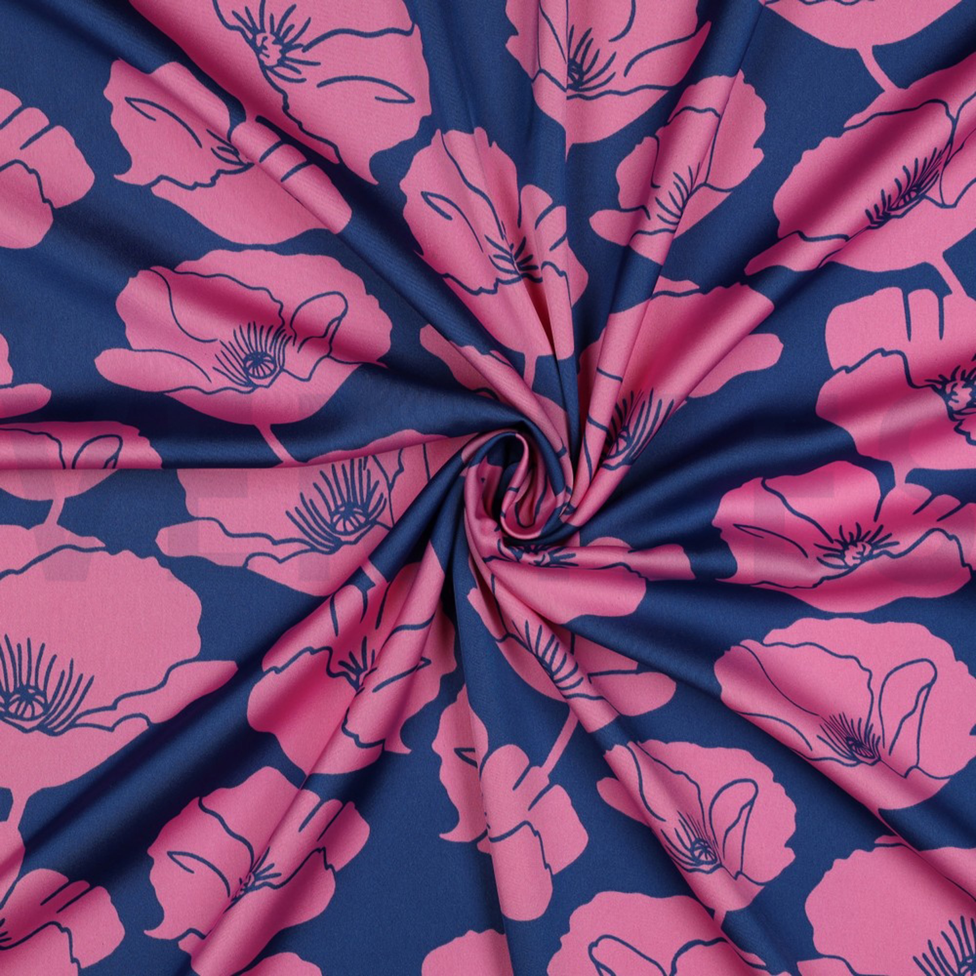 ROYAL MICRO SATIN FLOWERS COBALT (high resolution) #3