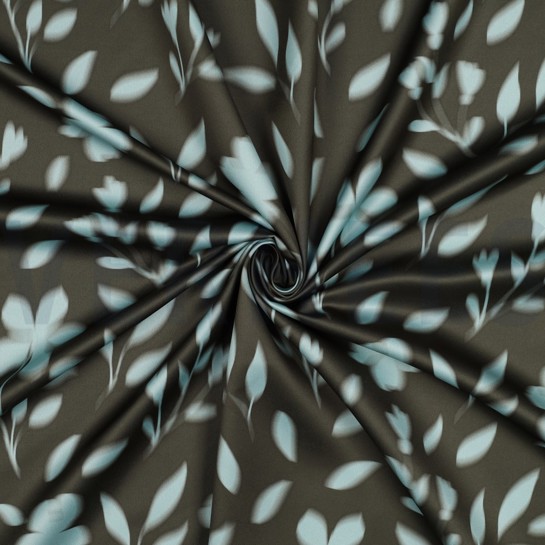 ROYAL MICRO SATIN DIGITAL BLUMEN ARMEEGRÜN #7