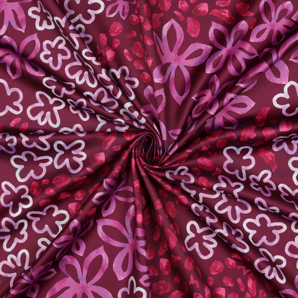 ROYAL MICRO SATIN DIGITAL ABSTRAIT BORDEAUX #7