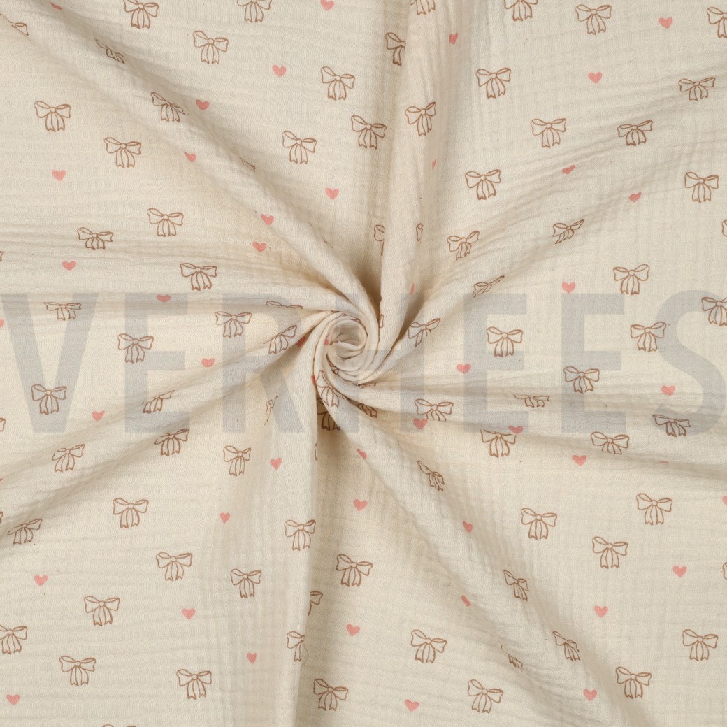DOUBLE GAZE DE COTON GOTS NATUREL ARCS NATUREL #7